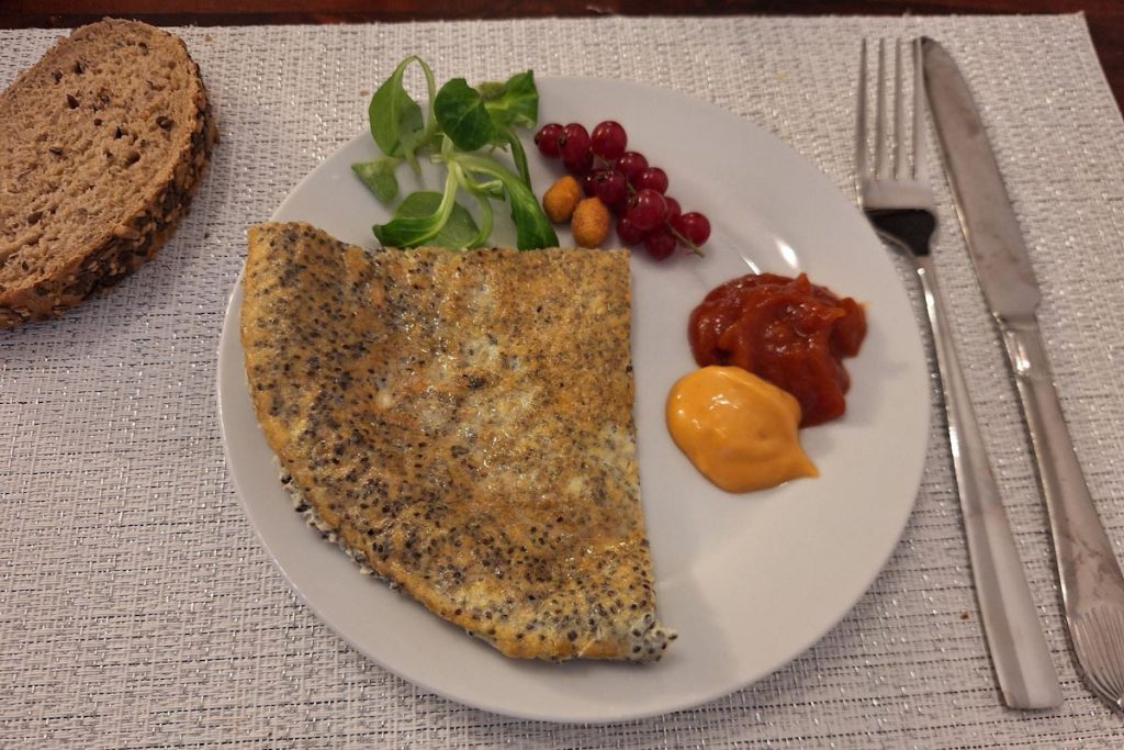 Kajgana s chia sjemenkama